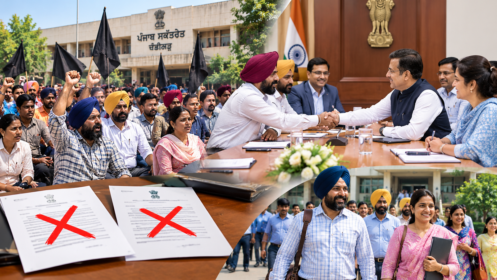 ਪੰਜਾਬ ’ਚ ਮੁਲਾਜ਼ਮਾਂ ਦਾ ਅੰਦੋਲਨ ਠੰਢਾ, ਸਰਕਾਰ ਨੇ ਮੰਗਾਂ ’ਤੇ ਦਿੱਤਾ ਭਰੋਸਾ; ਦਫ਼ਤਰਾਂ ’ਚ ਕੰਮਕਾਜ ਮੁੜ ਚੱਲਣ ਦੀ ਉਮੀਦ